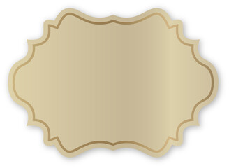 Shiny Gold Gradient Metallic Decorative Frame with Gold Outline