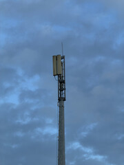 Obraz premium Telecommunication tower providing mobile phone coverage to the railway part of the GSMR network