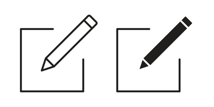 Register icons silhouette vector flat illustration design. Stroke line icons