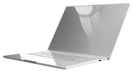 Minimalist Silver Notebook Computer