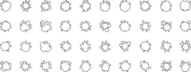 Abstract Hand Drawn Organic Blob Shapes Collection with Liquid, Splash and Irregular Outline Elements for Modern Background, Branding and Creative Design Projects