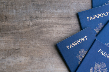 part of a US passport and a place for text
