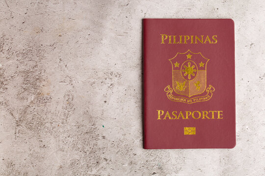 passport of the Philippines on a light background