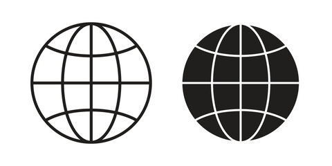 Web icons silhouette vector flat illustration design. Stroke line icons