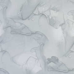 Dark Marble Paint Pattern. Gray Seamless Background. Dirty Marble Watercolor. Vector Seamless Template. Dirty Alcohol Ink Repeat. Gray Rock Floor. Fluid Vector Grunge. Dark Water Color Watercolor.