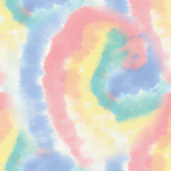 Tie Dye Vector. Rainbow Tiedye Pattern. Soft 1960 Tye Dye. Tie Dye Swirl. Spiral Rainbow Tiedye. Blue Color Swirl Background. Gradient Pink Tie Dye. 1970s Print Paint. Vector Unicorn Pattern