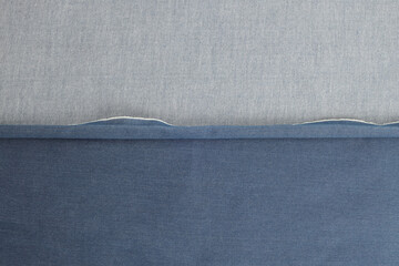 Grunge blue, gray canvas Denim fabric surface. Texture abstract background.