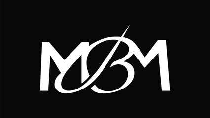 Vector MBM initial letter monogram logo design. Luxury and fashion logo