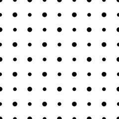Abstract Black Dot And Dash Seamless Pattern Vector Design