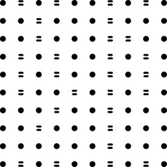 Abstract Black Dot And Dash Seamless Pattern Vector Design