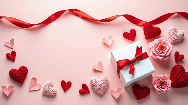 red rose petals on white - Powered by Adobe