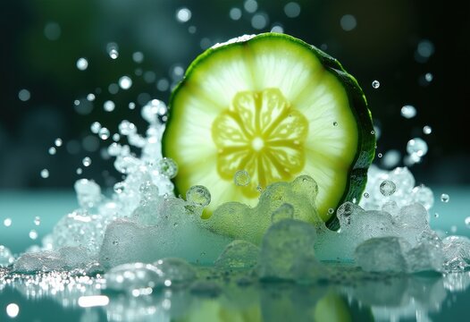 Crisp Cucumber Water Splash Unique Refreshing Burst Circle Aroma Slices Essence Pure Essence Fountains Garden Decorations