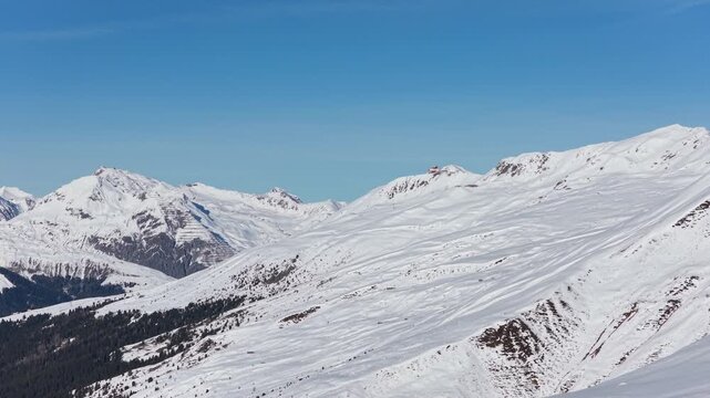 Davos Jakobshorn, Weissfluh im Hintergrund