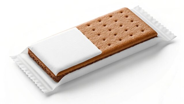 Ice cream sandwich wrapper mockup dessert mockup packaging mockup label mockup sweet mockup snack mockup foil mockup seal mockup treat mockup background image