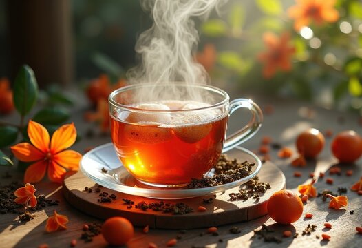 Flavorful Earl Grey Blended Citrus Harmony Invigorating Infusion Hot Beverage Steaming Freshness