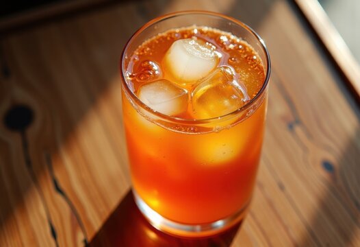Intriguing Orange-Hued Iced Tea Beverage Thai Culture Caffeine Elixir Unique Flavor Profile Fusion Surprising Culinary Delight