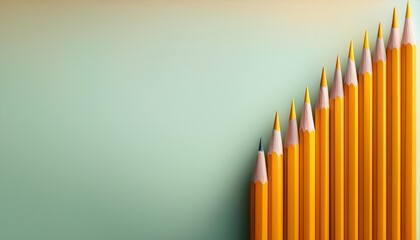 Obraz premium yellow pencil draw a line for banner background material