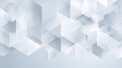 Obraz premium Sleek Lactic Geometric Canvas with Bright White Hues and Open Space for Text