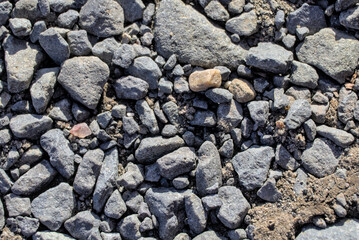 Close-up Gravel Rocks Natural Background Textures For Landscape Photography.