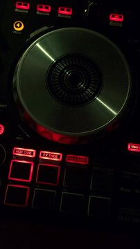 DJ controller at the nightclub