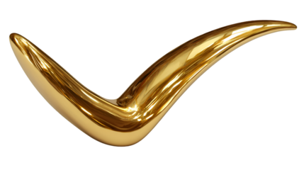 Luxury Golden Checkmark – Validation and Confirmation Icon