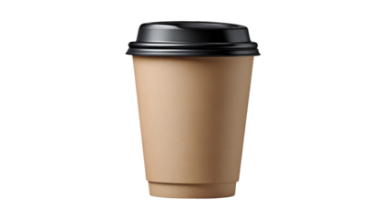 Paper Coffee Cup for Hot Drinks Isolated on White