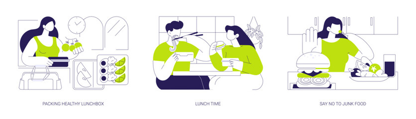 Healthy snack isolated cartoon vector illustrations se