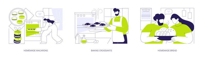 Baking at home isolated cartoon vector illustrations se