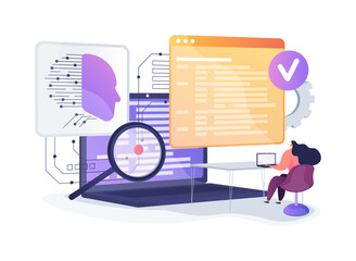 AI-Powered Code Review Platforms abstract concept vector illustration.