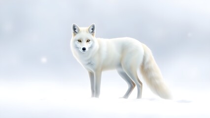 arctic fox in the snow