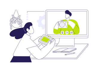 Photography isolated cartoon vector illustrations.