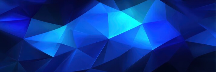 Fototapeta premium Sleek Blue Abstract Banner. Elegant Polygon Background for Business and Digital Communication
