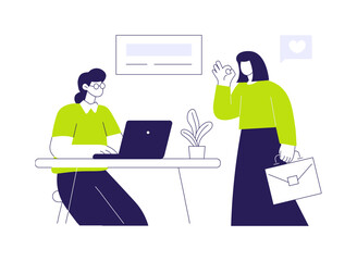 Client satisfaction abstract concept vector illustration.