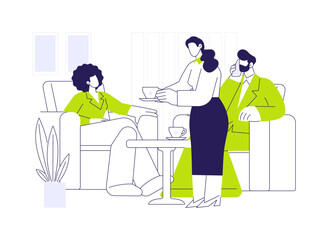 Customer-oriented company abstract concept vector illustration.