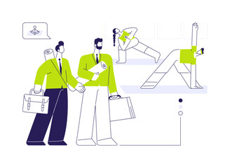 Wellness program abstract concept vector illustration.