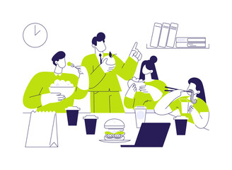 Meal allowance abstract concept vector illustration.