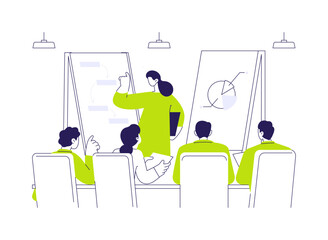 Paid training and development abstract concept vector illustration.