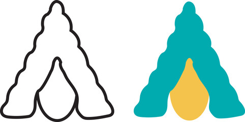 Abstract Mountain Peak Icon – Minimal Outdoor Vector