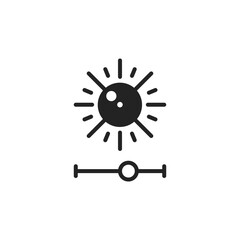 black brightness control icon like ui element