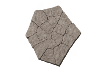 Cracked dry earth piece showing drought concept