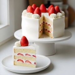 cake with strawberries