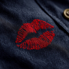 lipstick kiss mark on shirt