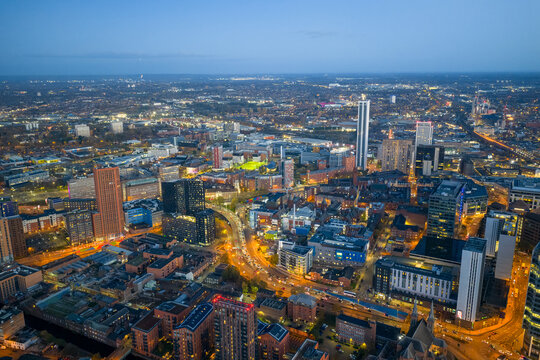 Aerial shot Birmingham Centre United Kingdom 