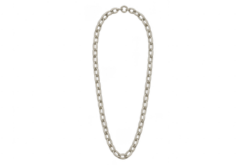 Metal chain necklace forming an oval shape