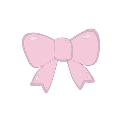 pink ribbon bow decorative fabric vector collection clip art
