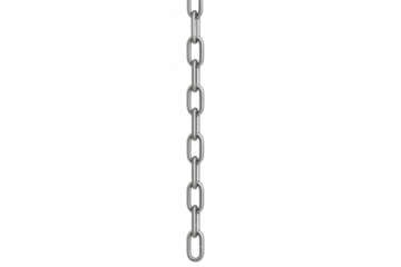 Metal chain hanging strong with transparent background