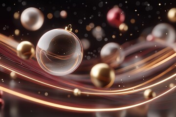 Abstract festive Christmas ornaments background