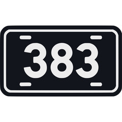 License Plate Icon Vector