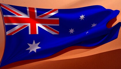 Waving Australian flag