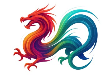 Vibrant Gradient Dragon Creature